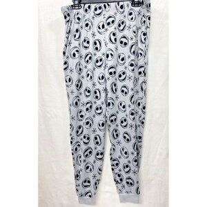Disney Nightmare Before Christmas Women Gray Jack Skellington Joggers PJ Pants